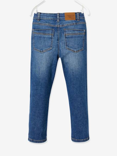 Jongensjeans met losse pasvorm en laag kruis stone - vertbaudet enfant 