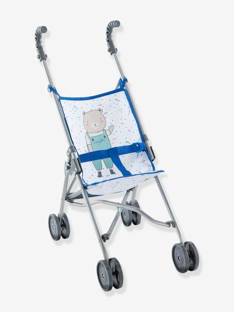 Blauwe rieten wandelwagen COROLLE voor poppen van 36 tot 42 cm ROZE - vertbaudet enfant 