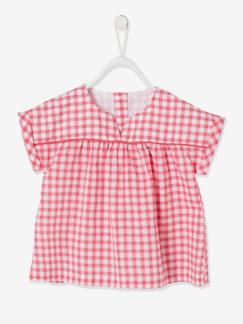 Baby-Overhemd, blouse-Babyblouse voor meisjes met plantenprint