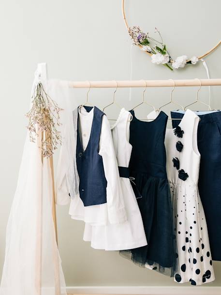 Mouwloos feestelijk jasje voor jongens katoen/linnen beige+blauw+donker marineblauw+lichtbeige+saliegroen - vertbaudet enfant 