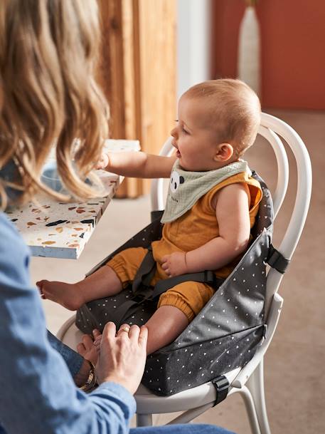 Stoelverhoger beige, bedrukt+ecru+Grijs+grijsblauw+hazelnoot+hazelnoot+lichtroze+meerkleurig+wit, bedrukt+wit, gestreept - vertbaudet enfant 