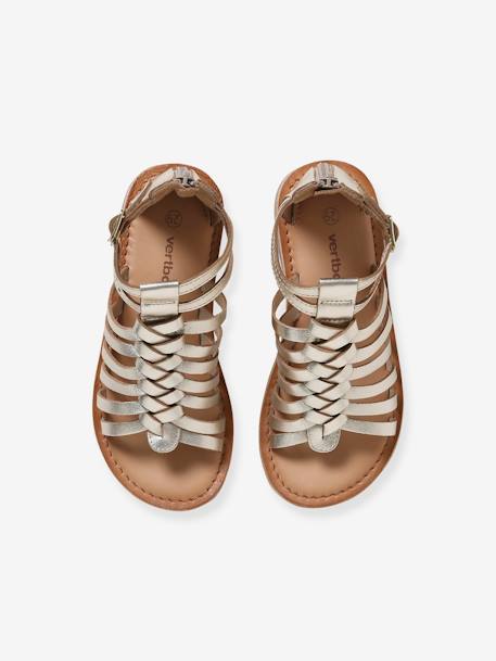 Kindersandalen van leer in spartaanse stijl, VERTBAUDET-collectie. 6497 - vertbaudet enfant 