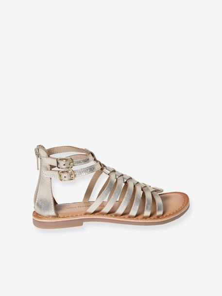 Kindersandalen van leer in spartaanse stijl, VERTBAUDET-collectie. 6497 - vertbaudet enfant 