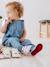 Stoffen tennisschoenen met klittenband voor babymeisjes groen madeliefjesprint+ijsblauw+paars, bedrukt+roze, bedrukt+veel roze+WIT - vertbaudet enfant 