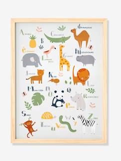 Linnengoed en decoratie-Decoratie-Lijst + poster Jungle-alfabet