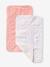 Set van 2 matrasopleggers Basics LICHTGRIJS LICHT+lichtroze + wit+WIT - vertbaudet enfant 