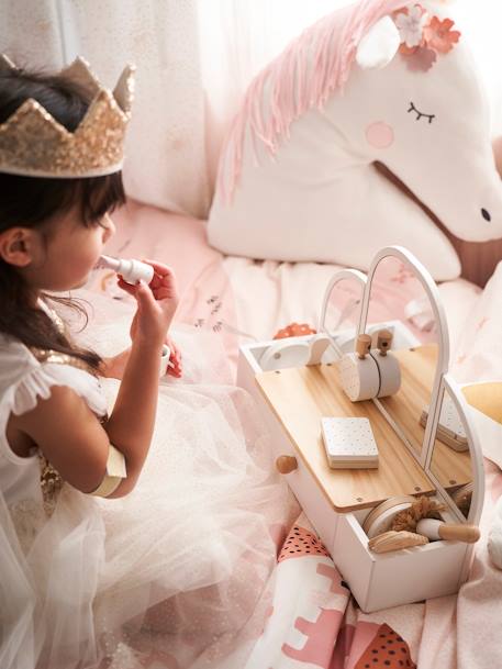 Verkleedkleren prinses met sluier en kroon goudkleurig+groen+roze - vertbaudet enfant 