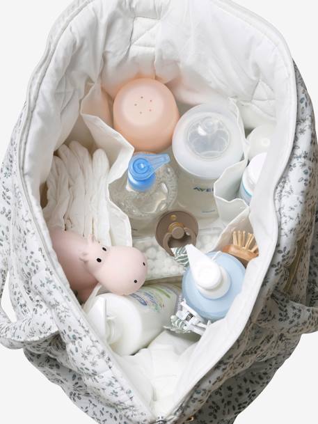Luiertas Pluim beige, bedrukt+IVOOR MET PRINT+plantaardig ivoor+vanille+wit, bedrukt - vertbaudet enfant 