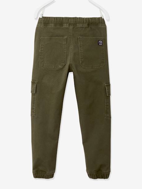 Jongensbroek battle eenvoudig aan te trekken donkerkaki+hazelnoot+ijsblauw+taupe - vertbaudet enfant 