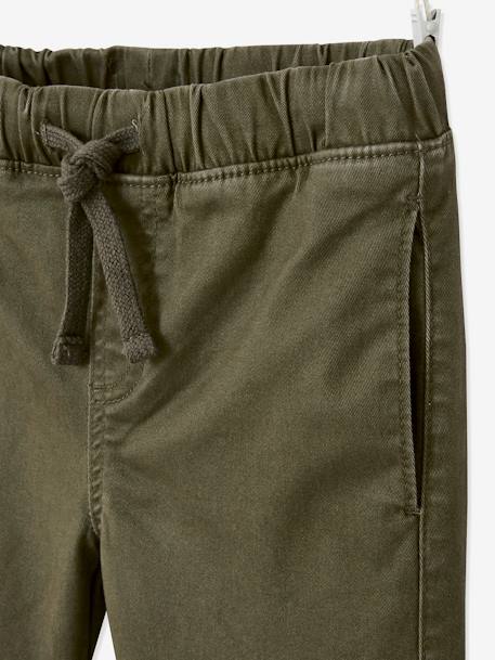 Jongensbroek battle eenvoudig aan te trekken donkerkaki+hazelnoot+ijsblauw+taupe - vertbaudet enfant 
