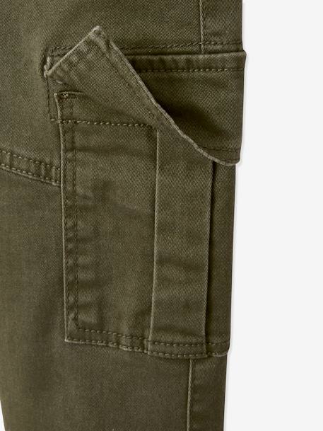 Jongensbroek battle eenvoudig aan te trekken donkerkaki+hazelnoot+ijsblauw+taupe - vertbaudet enfant 