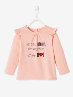 Oeko-Tex® baby T-shirt met lange mouwen en ruches  - vertbaudet enfant