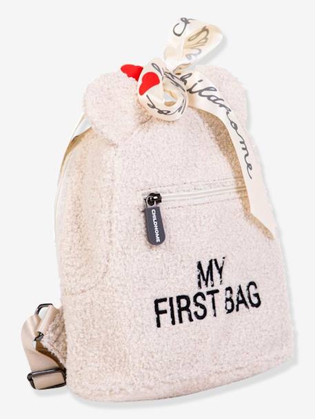 CHILDHOME 'My first bag' Teddy rugzak Ecru - vertbaudet enfant 