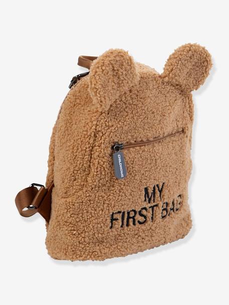CHILDHOME 'My first bag' Teddy rugzak Beige+Ecru - vertbaudet enfant 