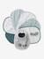 Set van 7 babyslabbetjes beige, bedrukt+blauwgroen+Egel+jungle wit+lichtroze+touw - vertbaudet enfant 