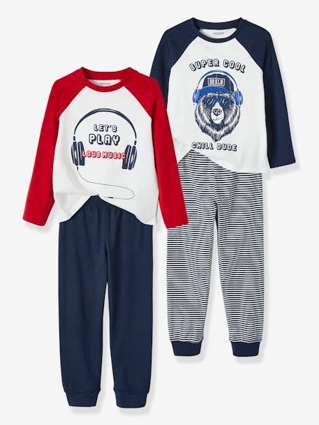 Set van 2 pyjama's Muziek Oeko-Tex® Ivoor - vertbaudet enfant 
