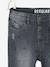 Rechte meisjesjeans met gebruikte details grijs - vertbaudet enfant 