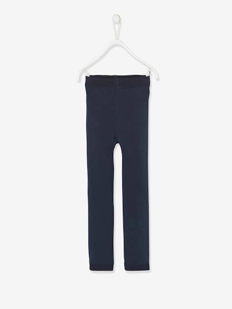 Fleece-legging voor meisjes blauw+gemêleerd grijs+parelgrijs+zachtpaars+zwart - vertbaudet enfant 