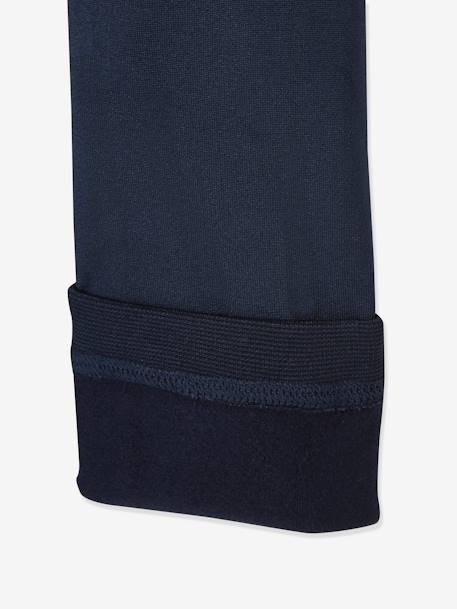 Fleece-legging voor meisjes blauw+gemêleerd grijs+parelgrijs+zachtpaars+zwart - vertbaudet enfant 