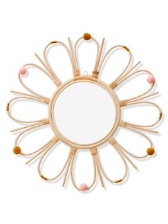 Linnengoed en decoratie-Decoratie-Spiegel-Rotan spiegel met pompons