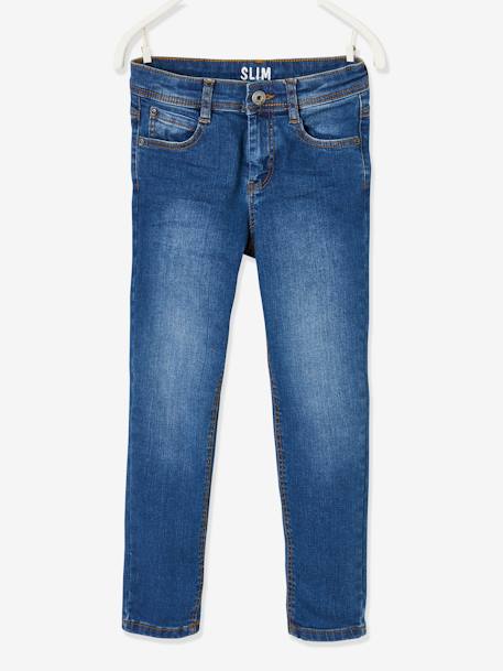 Slim fit jongensjeans Morphologik 'waterless' heupomtrek MEDIUM DENIM DONKERGRIJS+denimgrijs+double stone+RUW DENIM+STONE+zwart denim - vertbaudet enfant 