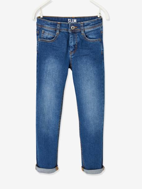 Slim fit jongensjeans Morphologik 'waterless' heupomtrek MEDIUM DENIM DONKERGRIJS+denimgrijs+double stone+RUW DENIM+STONE+zwart denim - vertbaudet enfant 