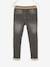 Rechte fleecebroek jongens denim look DARK GROSS+denim grijs+double stone+gebleekt denim+STONE MIDDEN+zwart denim - vertbaudet enfant 