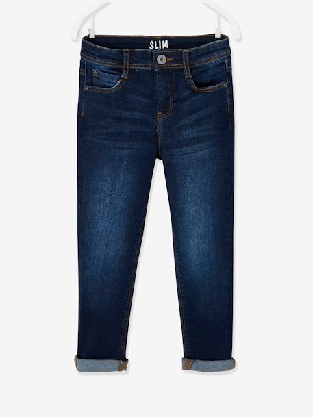 Slim fit jongensjeans Morphologik 'waterless' heupomtrek LARGE DENIM DONKERGRIJS+denimgrijs+double stone+RUW DENIM+STONE - vertbaudet enfant 