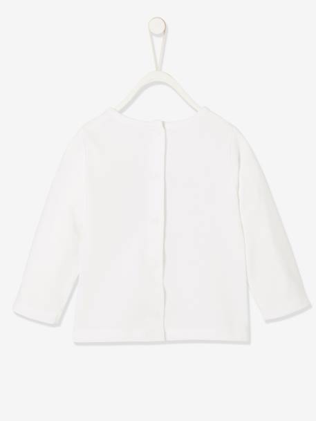 T-shirt met lange mouwen en tekst voor baby's gemêleerd grijs+wit - vertbaudet enfant 