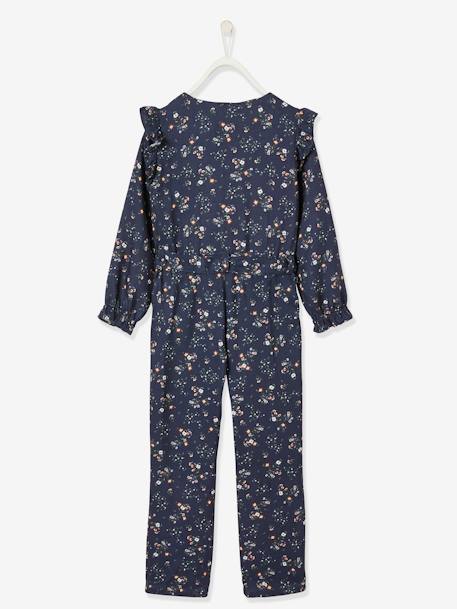 Gebloemde meisjesjumpsuit inkt met print - vertbaudet enfant 