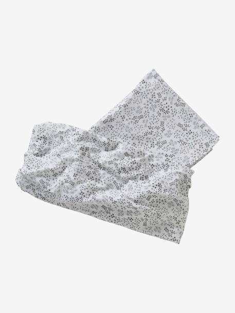 Draagdoek VERTBAUDET beige, bedrukt+GRIJS CHINE PUCE+ivoor blaadjes+wit, bedrukt - vertbaudet enfant 