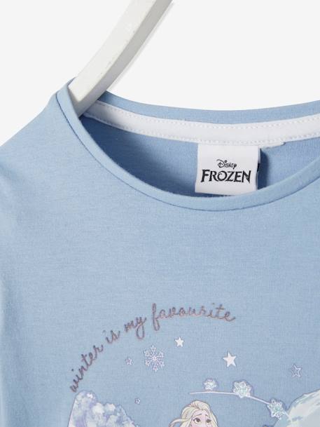 Meisjesshirt met lange mouwen Disney Frozen® BLAUW MET ANIMATIE - vertbaudet enfant 