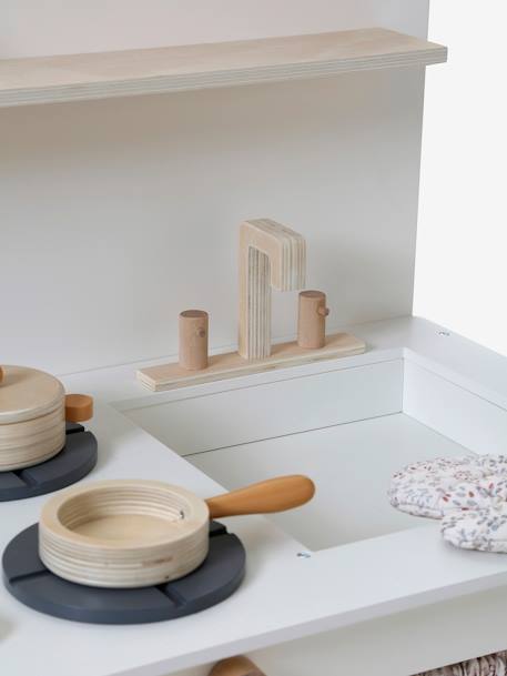 Kitchenette met FSC® houtgordijn meerkleurig - vertbaudet enfant 
