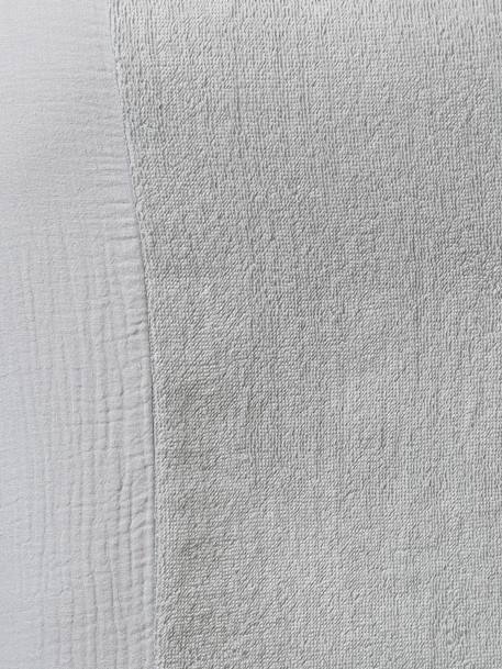 Hoes voor aankleedkussen gemaakt van katoengaas/badstof beige, bedrukt+celadongroen - vertbaudet enfant 