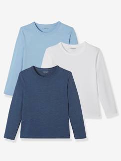 Jongens-Ondergoed-Set van 3 T-shirts voor jongens met lange mouwen Oeko-Tex®