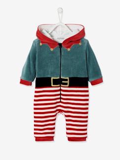 Baby-Pyjama, surpyjama-Onesie voor Kerstmis in fluweel