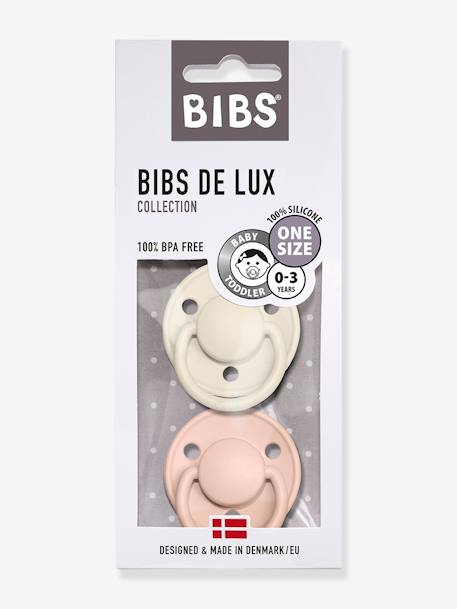 Set van 2 BIBS De Lux siliconen spenen Amandelgroen + wolkengrijs+IJzergrijs + babyblauw+Ivoor + poeder roze+Terracotta + poederroze - vertbaudet enfant 