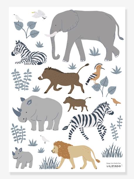 Stickervel LILIPINSO - Big five & Cie - jungledieren meerkleurig - vertbaudet enfant 