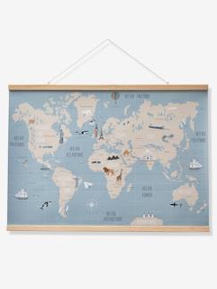 Linnengoed en decoratie-Kaart van de wereld papier muurdecoratie Wereldkaart