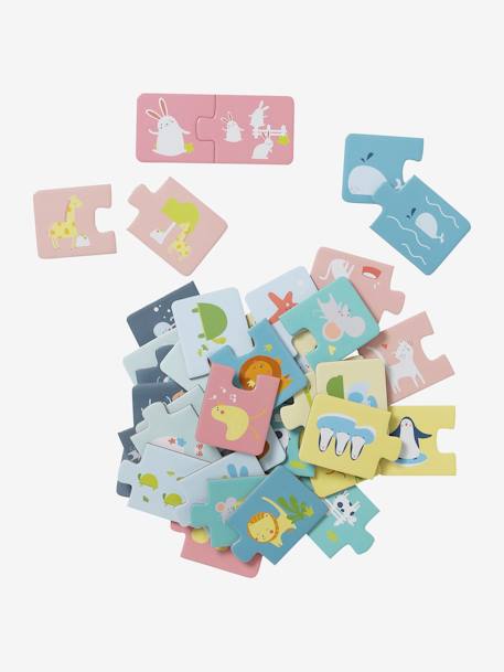 Duo legpuzzel - Dierenfamilies MEERKLEURIG - vertbaudet enfant 