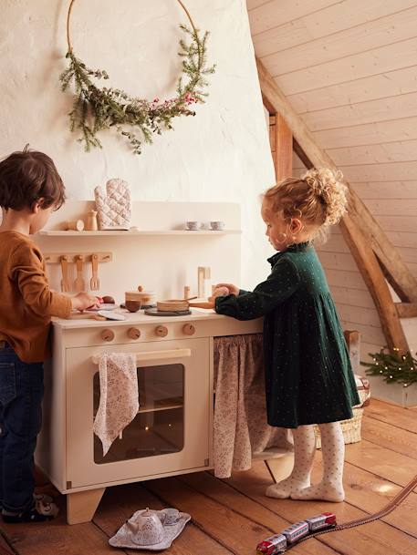 Kitchenette met FSC® houtgordijn meerkleurig - vertbaudet enfant 