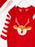 Kerstcadeauset voor baby met fluwelen pyjamapakje + mutsje baksteenrood - vertbaudet enfant 