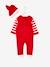 Kerstcadeauset voor baby met fluwelen pyjamapakje + mutsje baksteenrood - vertbaudet enfant 