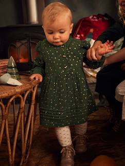 Baby-Rok, jurk-Babyjurkje van katoenen hydrofiel doek met met niet-gecentreerde opening
