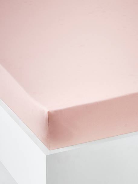 Effen hoeslaken kind Oeko-Tex® antraciet+blauwgroen+ecru+grijs+groen+jeansblauw+koraal+Licht lila+lichtblauw+lichtroze+marineblauw+pistache+saliegroen+terracotta+wit - vertbaudet enfant 