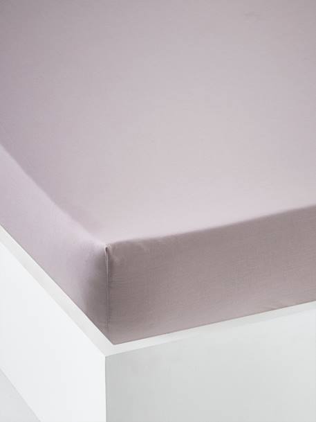 Effen hoeslaken kind Oeko-Tex® antraciet+blauwgroen+ecru+grijs+groen+jeansblauw+koraal+Licht lila+lichtblauw+lichtroze+marineblauw+pistache+saliegroen+terracotta+wit - vertbaudet enfant 