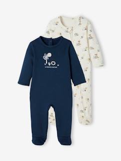 Baby-Pyjama, surpyjama-Set van 2 fleece pyjama's