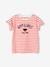 Gestreept t-shirt met paillettenhartje voor meisjes gestreept ecru - vertbaudet enfant 