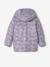 Lichtgewicht omkeerbaar meisjesjack met capuchon en gerecyclede polyester voering nachtblauw+roze met print - vertbaudet enfant 
