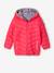 Lichtgewicht omkeerbaar meisjesjack met capuchon en gerecyclede polyester voering nachtblauw+roze met print - vertbaudet enfant 